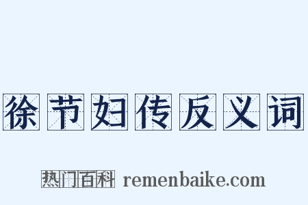 徐节妇传反义词是什么意思的图片